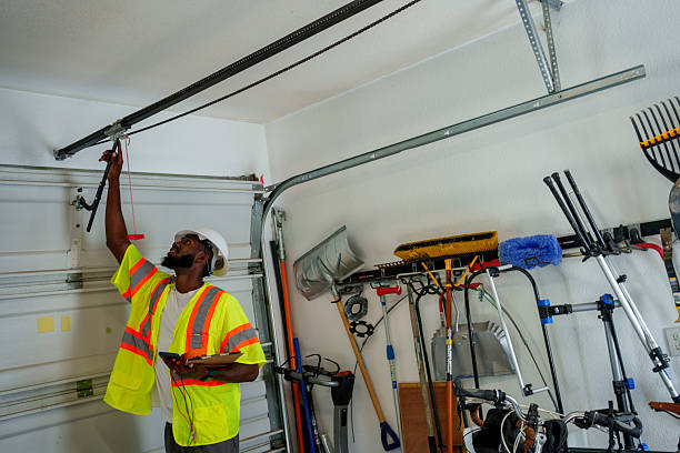 Professional Garage Door Panel Replacement technician working in Crisp County County, GA